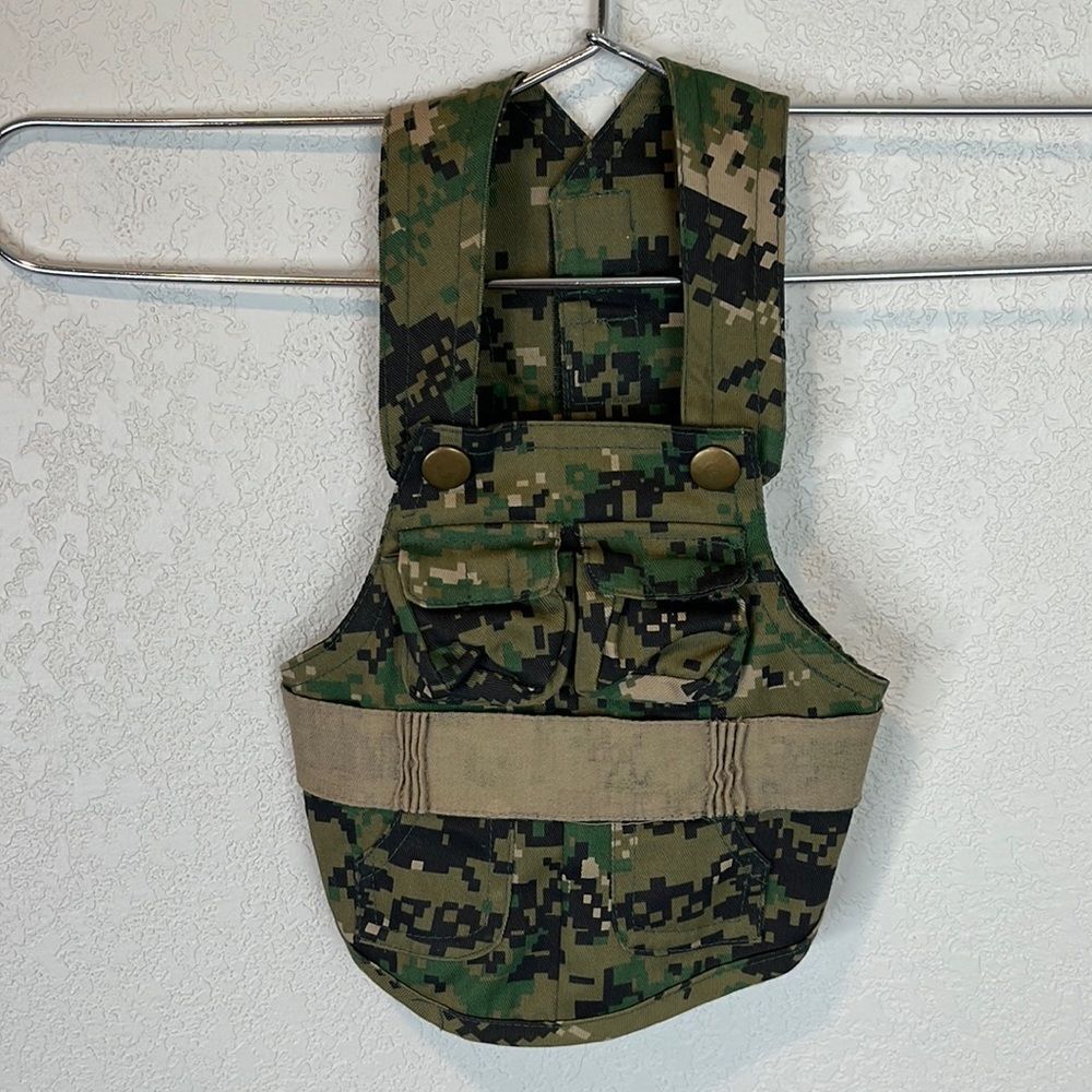 Fisherman Camo Vest Pet Costume Size XS